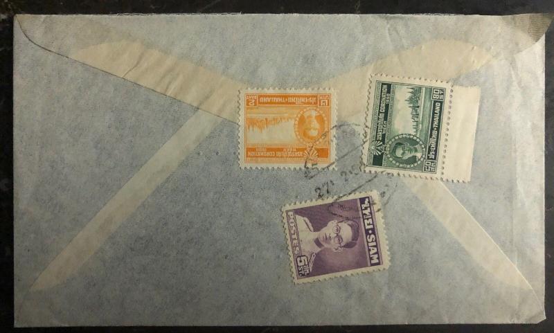 1950s Bangkok Thailand Airmail Cover To Houston Tx USA