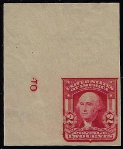 Scott #320A - $190.00 – Superb-OG-VLH – Lake shade, die II - Corner margin!