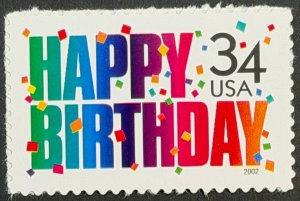 USA, 2002, SC# 3558, Happy Birthday, Unused, MNH, VF