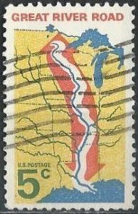 US 1319 (used) 5¢ Great River Road (1966)