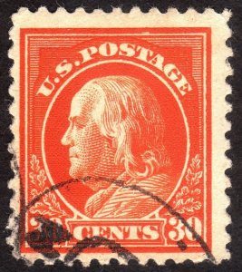 1917, US 30c, Benjamin Franklin, Used, Sc 516