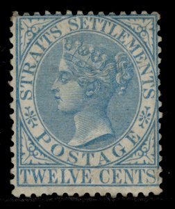 MALAYSIA - Straits Settlements QV SG15a, 12c ultramarine, M MINT. Cat £275. 