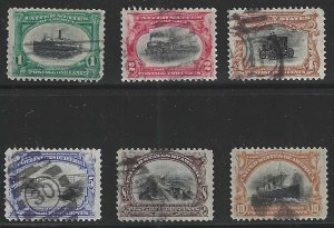 United States, 1901, Scott #294-299, Pan American Set of 6, Used