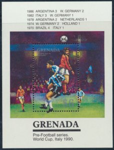 Grenada SC# 1727  MNH  SG MS2016a 1990 World Cup Football  see scan /detail  