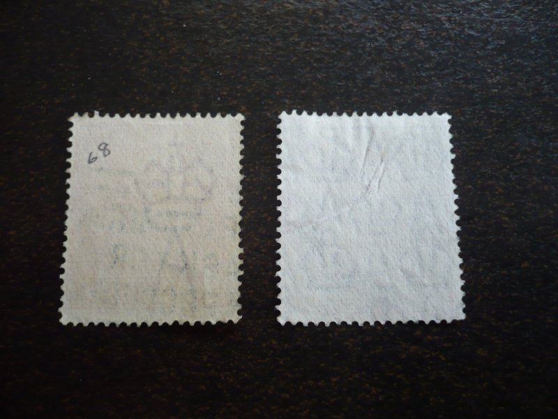 Stamps - Australia - Scott# 68, 74 - Used Part Set of 2 Stamps