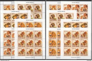 M1317 Imperf,Perf 2005 Guinea-Bissau African Wild Cats Lions Animals 18Set Mnh