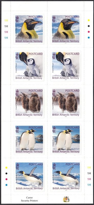 BRITISH ANTARCTIC TERRITORY BAT 2023 BIRDS EMPEROR PENGUINS OISEAUX SHEET S/A