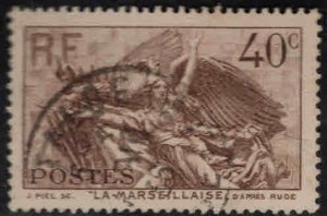 FRANCE Scott 310 Used 1936 La Marseillaise stamp