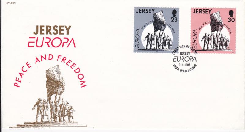 Jersey 708-709 Set FDC Europa