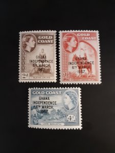 +Ghana #25-27           MNH