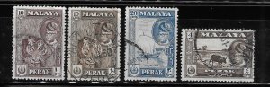 Malaya Perak 1957-61 Sc 129, 132-133 Used A1777