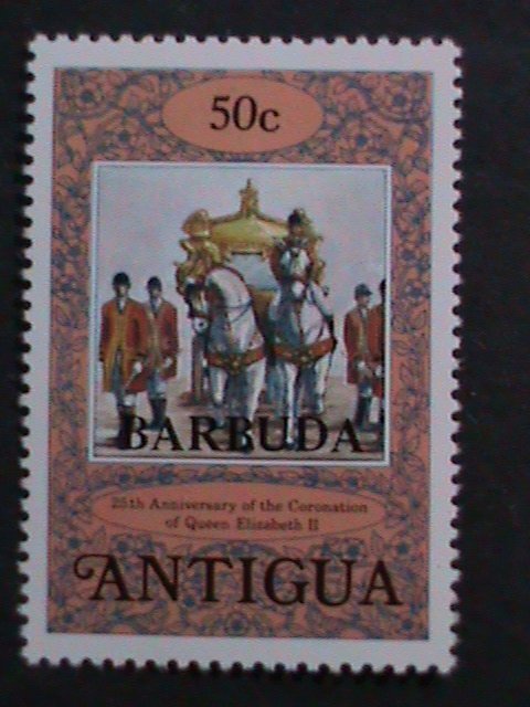 ​ANTIQUA 1978 25TH ANNIV: QUEENS ELIZABETH II -CORONATION -MNH SET VF