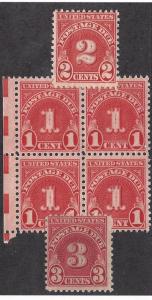 J79//J86 Mint,OG,NG... Block of 4 and two Singles