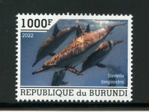 BURUNDI 2022 DOLPHINS  STAMP  MINT NEVER HINGED