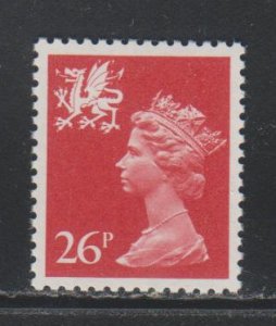 Great Britain,  Wales, 26p Machin  (SC# WMMH47) MNH