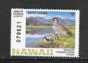 Hawaii 1996 MNH Wildlife Conservations Stamp Nene Goose Single