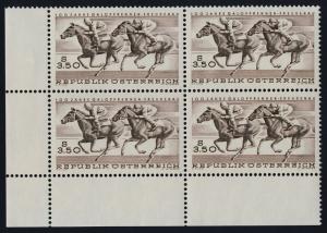 Austria 812 BL Block MNH Horse Racing