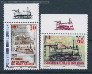 [123455] Macedonia 1998 Railway train eisenbahn  MNH