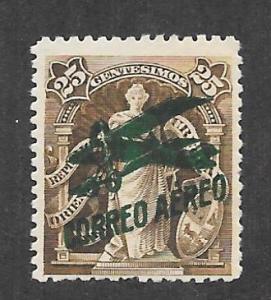 Uruguay Scott #C3  Mint  25c Biplane O/P Stamp 2017 CV $7.00