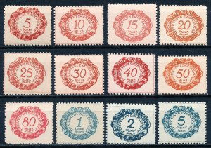 Liechtenstein #J1-J12  Set of 12 MNH