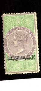 New South Wales #72 Mint Fine OG HR Cat$1100