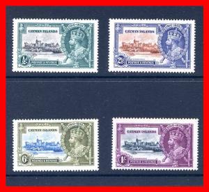 Cayman Islands 1935 #81-84, Silver Jubilee set of 4 