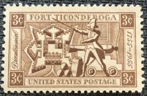 US #1071 MNH Single Fort Ticonderoga SCV $.25