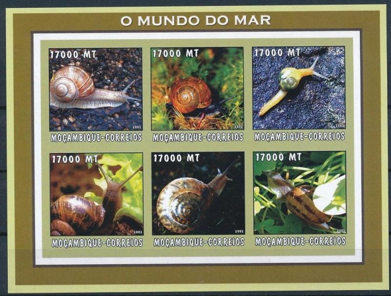 MOZAMBIQUE SHEET IMPERF SNAILS