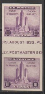 U.S. Scott #767a Chicago Stamp - Mint Pair