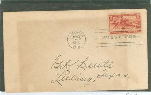 US 894 1940 Pony Express, brown FDC