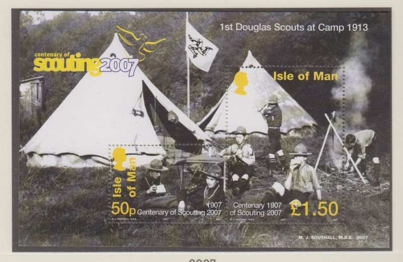 Isle of Man 2007 - Scouts Miniature Sheet - U/Mint