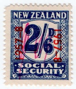 (I.B) New Zealand Revenue : Social Security 2/6d (1957)