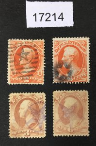 MOMEN: US STAMPS OFFICIAL GROUP OF 4 FANCY STAR USED LOT #17214