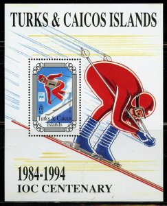 TURKS & CAICOS SCOTT# 1141/42 100th ANN OF THE INT'L OLYMPIC  COM S/S's  MINT NH