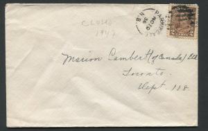 NEW BRUNSWICK SPLIT RING TOWN CANCEL COVER PARKINDALE