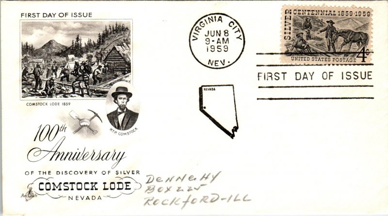 US 1130 Silver Centennial Artcraft Pencil FDC