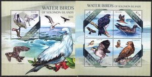 Solomon Islands 2013 Water Birds sheet + S/S MNH