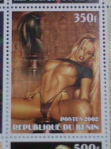 ​BENIN STAMP:2002 DREW POSADA MNH STAMP SHEET.
