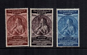 Egypt 217-219  MNH cat $ 6.00