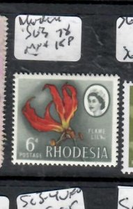 RHODESIA  QEII 6D FLOWER  SG 378  MNH    P0429A H