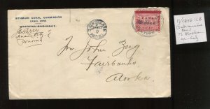 Canal Zone 11 on 1906 OB Cover ANCON to FAIRBANKS ALASKA (LV 1302) ex Salz