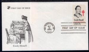 US 1823 Emily Bissell Readers Digest U/A FDC