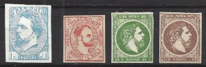 Spain - Carlist Stamps # x2 (reprint) x5 x6 x7 VF - SCV: $160+