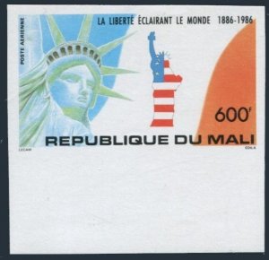 Mali C520 imperf,MNH.Michel 1064B. Statue of Liberty-100,1986.