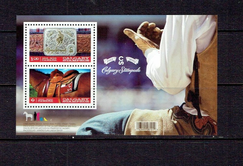 CANADA - 2012 CALGARY STAMPEDE SOUVENIR SHEET - SCOTT 2546 - MNH