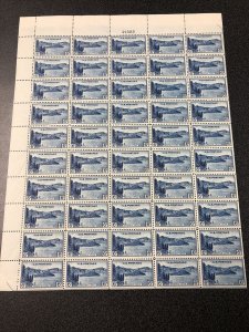 U.S. #745 Crater 6c National Parks Sheet of 50   VF / MNH.