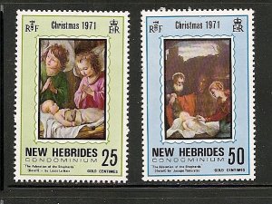 New Hebrides British 1971 christmas set mnh SC 149-150