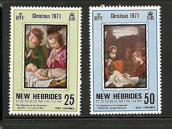 New Hebrides British 1971 christmas set mnh SC 149-150