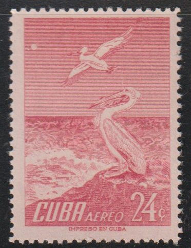 1956 Cuba Stamps Sc C140 White Pelicans Pelecanus erythrorhynchos MNH