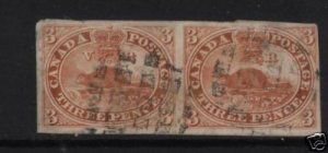 Canada #4iii VF Used Pair **With Certifficate** 